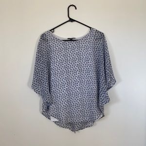 Lily Morgan poncho style shirt size S.